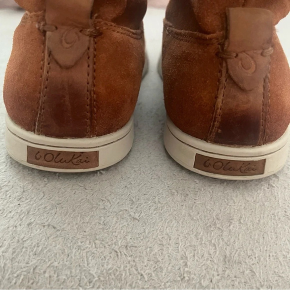 OluKai Kapa Moe Suede Boots-Women’s 6-Brown/Tan Leather-Boho-Bohemian-Festival - Picture 6 of 11